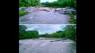 Flood Waters At Blossom Dam