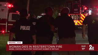 Elderly woman killed in house fire in Reisterstown