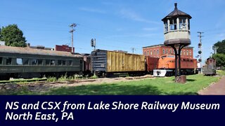 NS and CSX Trains at North East, PA's Lake Shore Railway Museum