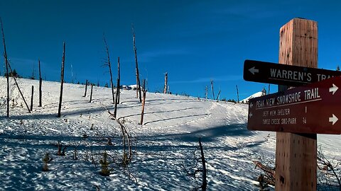 ALPINE ADVENTURING to RUSTIC Jeff View Log Cabin Shelter! | 4K Sno-Park Winter Hiking Central Oregon