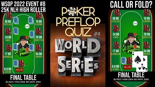 WORLD SERIES OF POKER ICM QUIZ #4 - CALL OR FOLD?