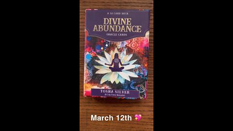 March 12th oracle card: divine plan