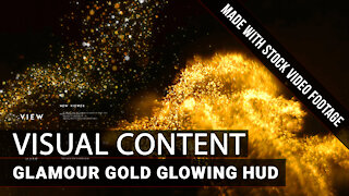 Golden Particle Background Gold Dust Particles bokeh : Glamour Gold Glowing Hud Abstract Sparkling