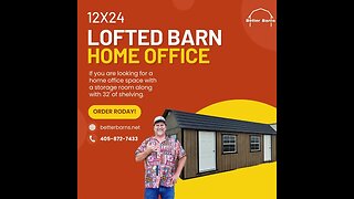 12x24 Lofted Barn / Home Office