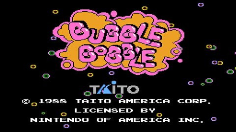 Bubble Bobble (1986) Full Game Walkthrough (2 players) [NES]