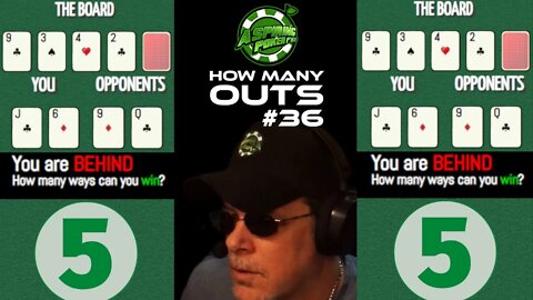 POKER OUTS QUIZ #36 #poker #howmanyouts #pokerquiz #howtoplaypoker #onlinepoker #pokerface