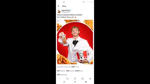 Logan Paul KFC - Prime April 1st Joke Could End Bad