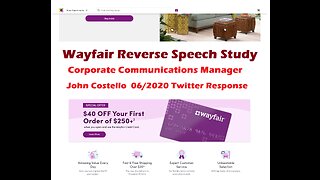 Wayfair Reverse Speech John Costello Twitter Response