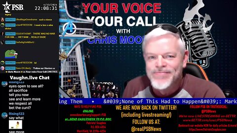 2024-04-13 22:00 EDT - Your Voice, Your Call: with Chris Moore