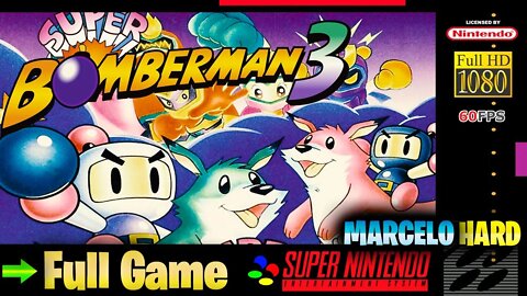 Super Bomberman 3 - Super Nintendo (Full Game Walkthrough)