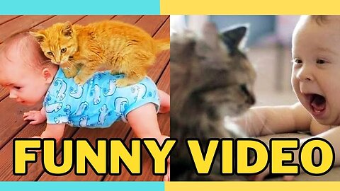 Funny Video 2023 - Cutest Baby Laugh👶😂 - Playing With Cats | Entertainment World