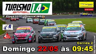 TURISMO 1.4 BR | Corrida 2 - 2ª Etapa 2022 - Potenza (MG) | Ao Vivo