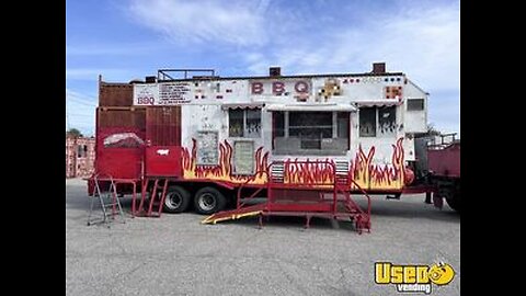 Vintage - 1966 8' x 30' Custom Build Barbecue Food Trailer for Sale in California
