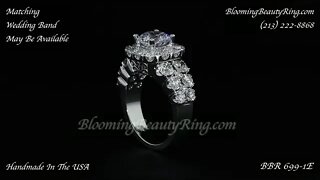 BBR 699-1E Engagement Ring By BloomingBeautyRing.com Close Up