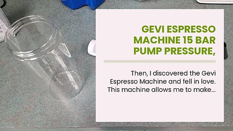 Gevi Espresso Machine 15 Bar Pump Pressure, Cappuccino Coffee Maker with Milk Foaming Steam Wan...