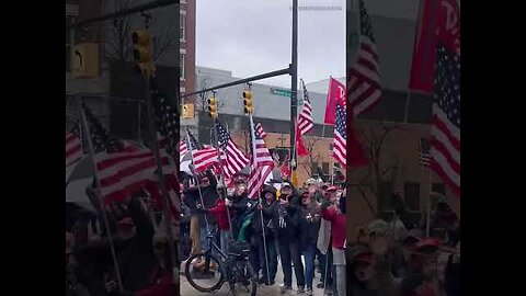 The streets of Grand Rapids, Michigan are PACKED with Trump supporters