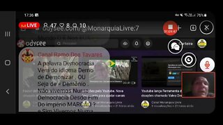 Live comemorativa dos 500 seguidores na odysee.com