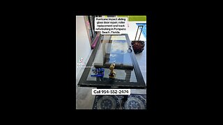 Hurricane impact sliding glass door repair; roller replacement and track refurbishing