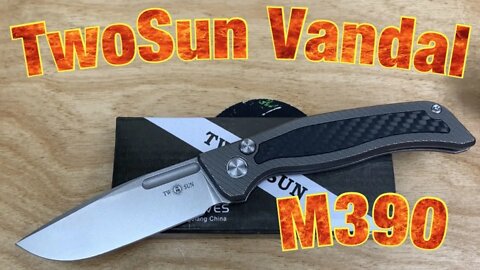 TwoSun Vandal M390 Button Lock Luvthemknives / Max Tkachuk design Time to get Vandalized !!