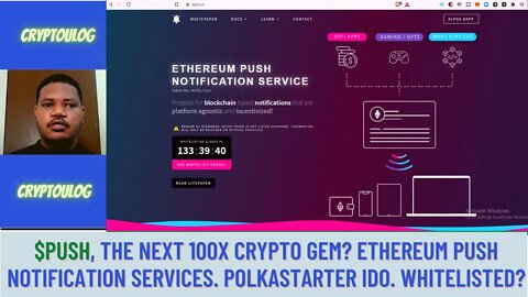 $PUSH, The Next 100X Crypto Gem? Ethereum Push Notification Services. Polkastarter IDO. Whitelisted?