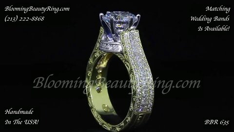BBR 635 Handmade In The USA And Hand Engraved Diamond Engagement Rings