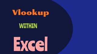 Vlookup within Excel