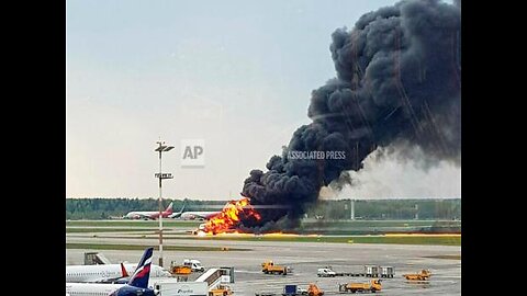 Russian airport burning like hell ukrain= Ukraine below up a huge Russian conway west3 km cunwest