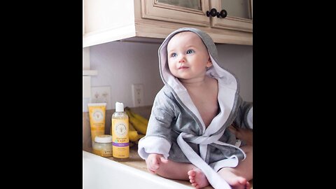 Burt's Bees Baby - Bathrobe, Infant Hooded Robe