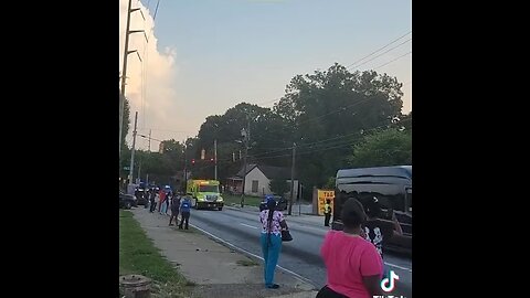 Black Americans shouting out “Free Trump,” as he passes by on the way to Fulton County.