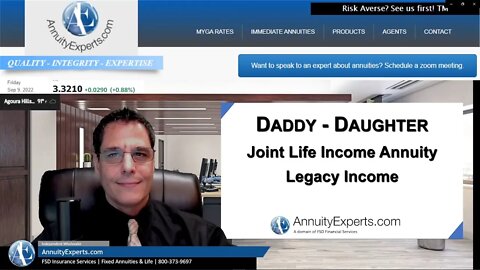 Income Annuity Daddy/Daughter Legacy Joint Lifetime Income & 30 Year Death Benefit Minimum Guarantee