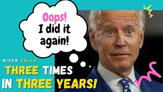 Whoops! Biden Falls THREE Times in THREE Years! Biden Bloopers