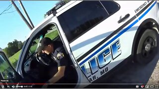 Cop Runs Over Bike That Was Stopped - Police Was Reading Text While Driving - No Laws Broken