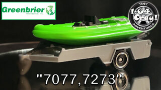 "7077,7273" Trailer in Grey, Boat in Green- Model by Greenbrier Int. Inc.