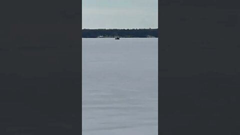 USCG Hollyhock on ice breaking duty between Bayfield and Madeline Island. #bayfieldwi #uscg