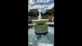 Texas State University fountain #txst in San Marcos