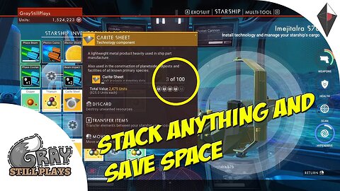 No Man's Sky | Inventory Tutorial: More Inventory Space, Stack Anything Up To 100 | Tips + Tricks