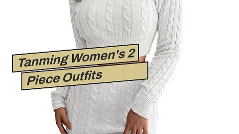 Tanming Women's 2 Piece Outfits Sweater Sets Knit Pullover Tops and High Waisted Pants Lounge S...