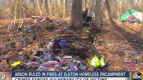 Tent fires at Elkton homeless encampment ruled arson