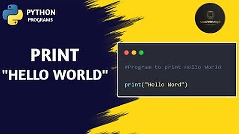 "Python Tutorial : Program to print Hello World in Python"