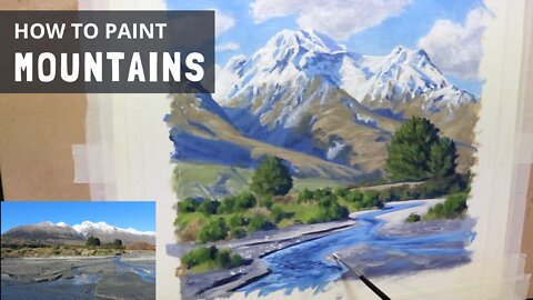How to Paint MOUNTAINS - Tips for Painting Mountains Colours