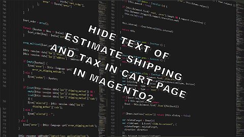 Hide text of estimate shipping and tax in cart page in magento2