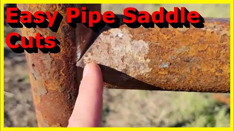 Easy Way to Saddle Cut Pipe | How to Fishmouth or Cope Pipe | Pipe Fence