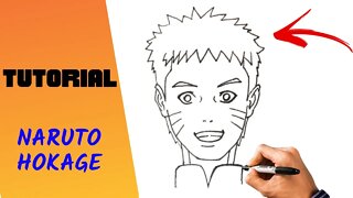 Como Desenhar o Naruto Hokage
