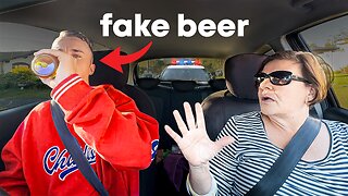 Drinking Fake Beer In A Driving Test
