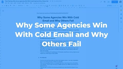 Why Some Agencies Win With Cold Email and Why Others Fail