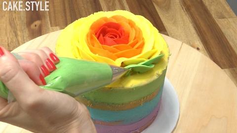 How To Make Rainbow Rose Cake