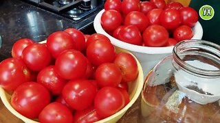 Заготовка помидоров на зиму. Всё очень просто и быстро!