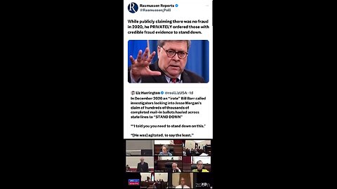 Bill Barr attorney general of the US told investigators to stand down on voter fraud