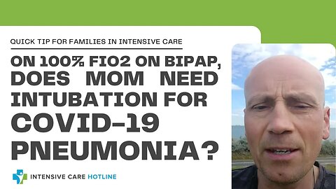 On 100% FIO2 on BIPAP, does mom need intubation for Covid-19 pneumonia?