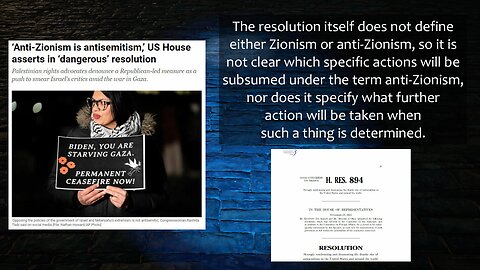 A dangerous resolution of the US House of Representatives claims that anti-Zionism is anti-Semitism.